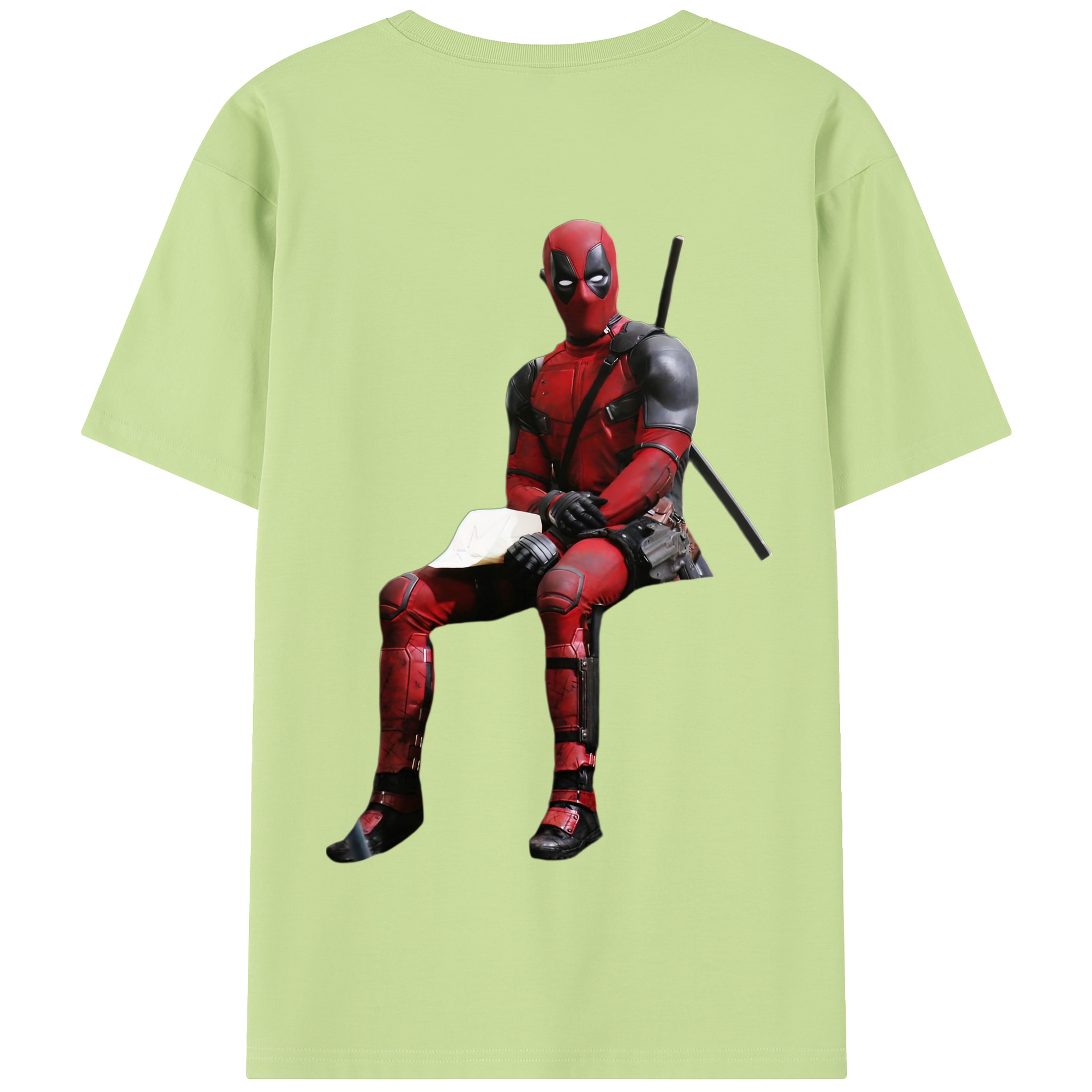 （画像用） Deadpool デッドプール 綿100％半袖Tシャツ（背面プリント）